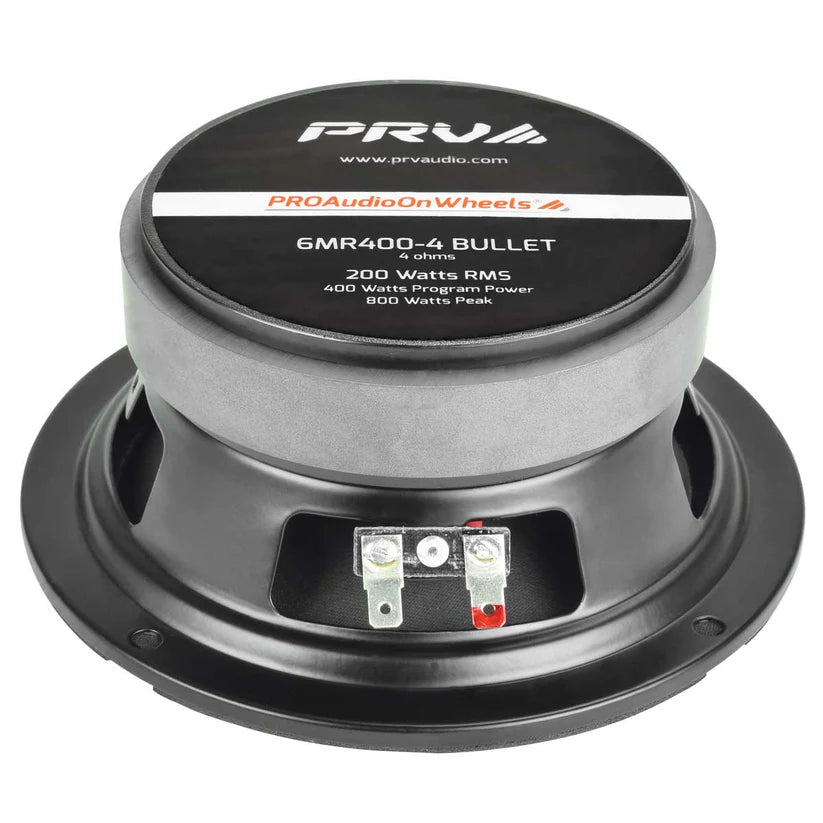 PRV Audio 6MR400-4 BULLET 6.5" 200W RMS Midrange Speaker (Single)