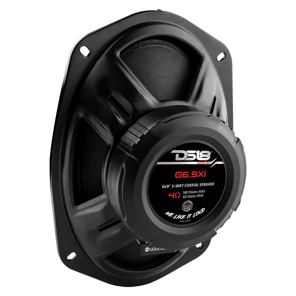 DS18 G6.9XI 6x9" 3-Way Coaxial Car Speakers 60 Watts 4-Ohm (Pair)