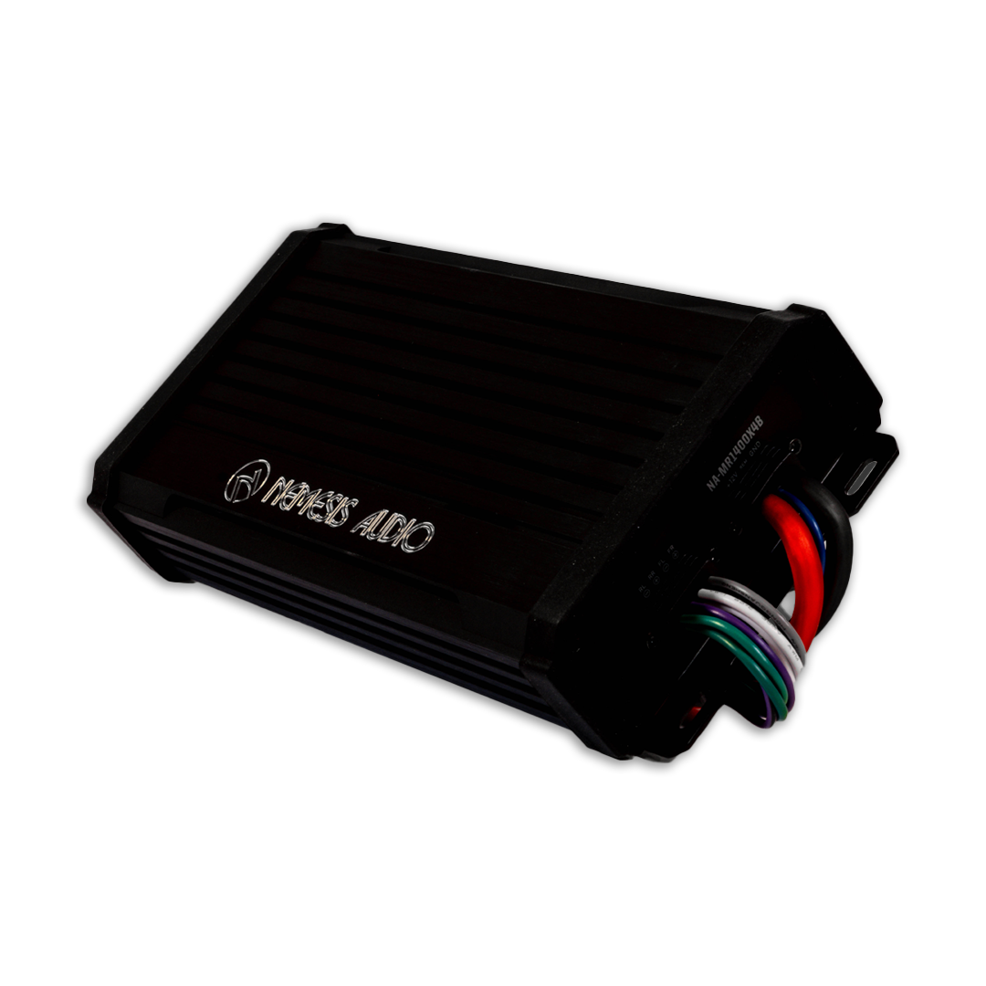 Nemesis Audio NA-MR1400X4B 700W Class D 4-Channel Marine Powersports Bluetooth Amplifier