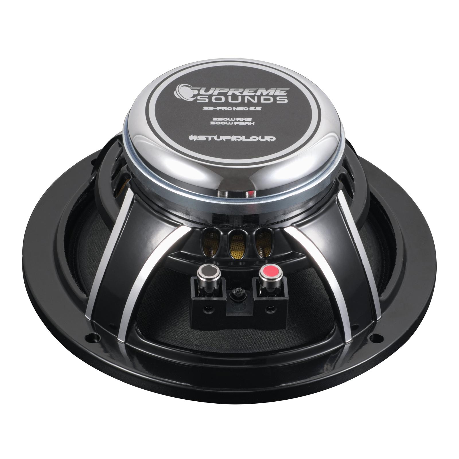 Supreme Sounds Pro Neo 6.5" 250W RMS Midrange Speaker 4-Ohm (Single)