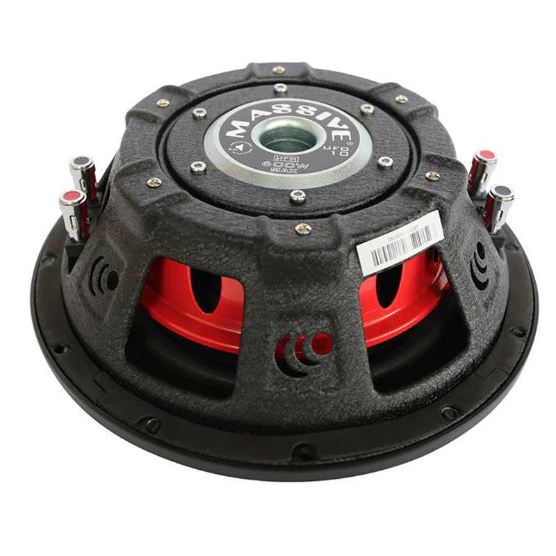 Massive Audio UFO10V2 10" 300W RMS Shallow Subwoofer DVC 4-Ohm