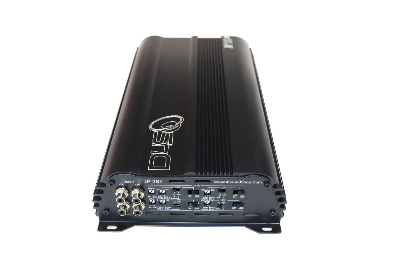 DOWN4SOUND JP284 - BLACK 4-Channel Car Amplifier 3000 Watts