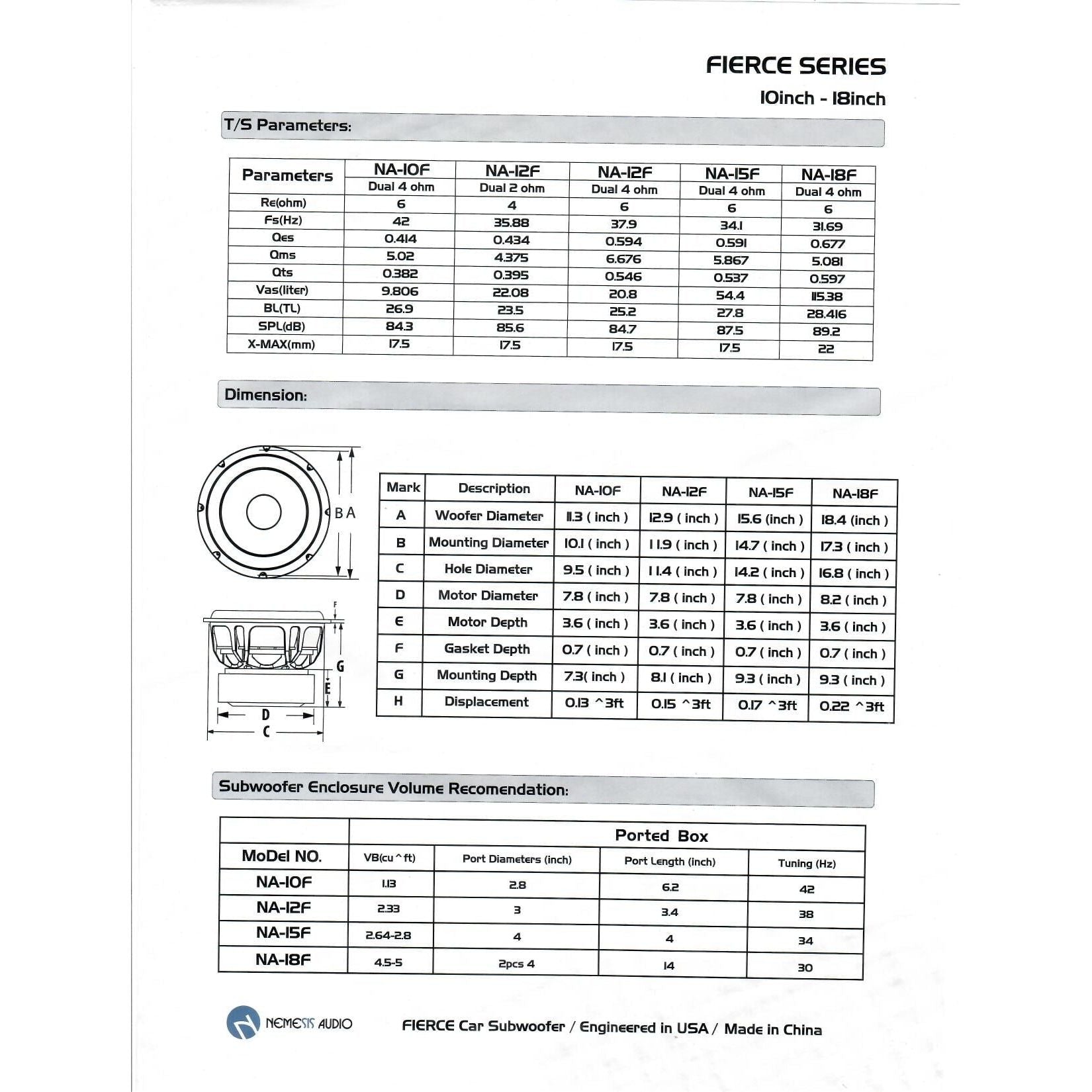 Nemesis Audio NA-12F