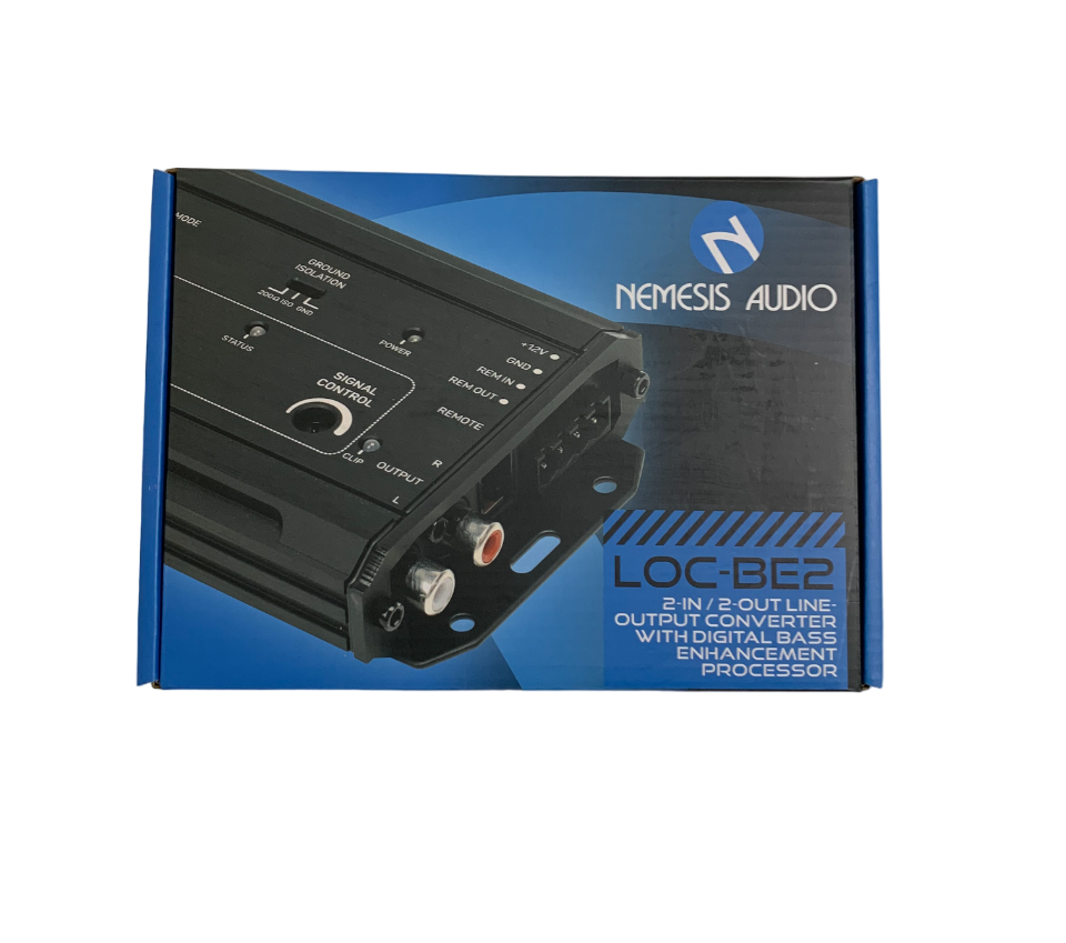 Nemesis Audio LOC-BE2 2-Channel Line Output Convertor With Digital Bass Enhancement Processor